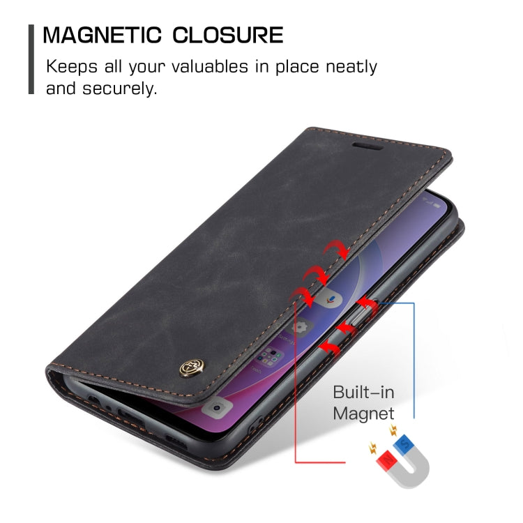 CaseMe 013 Multifunctional Horizontal Flip Leather Phone Case For OPPO A96 4G / A36 4G/A76 4G/K10 4G /Realme 9i 4G (Black) by CaseMe