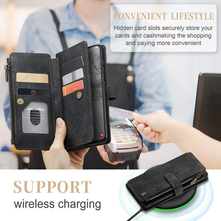 For Samsung Galaxy S23+ 5G CaseMe C30 Multifunctional Leather Phone Case(Black) by CaseMe