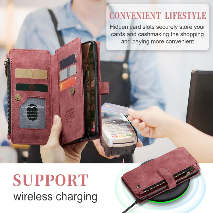 For Samsung Galaxy S23+ 5G CaseMe C30 Multifunctional Leather Phone Case(Red) by CaseMe