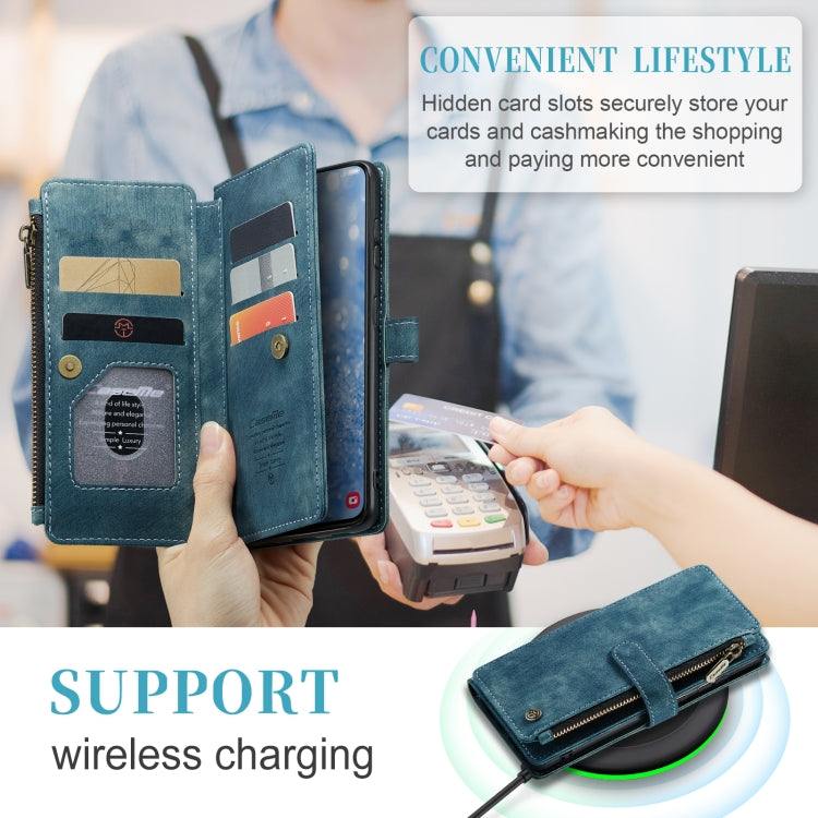 For Samsung Galaxy S23+ 5G CaseMe C30 Multifunctional Leather Phone Case(Blue) by CaseMe