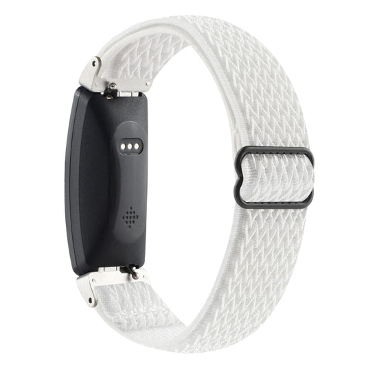 For Fitbit Inspire 2 Buckle Wave Braided Nylon Watch Band(White) by buy2fix