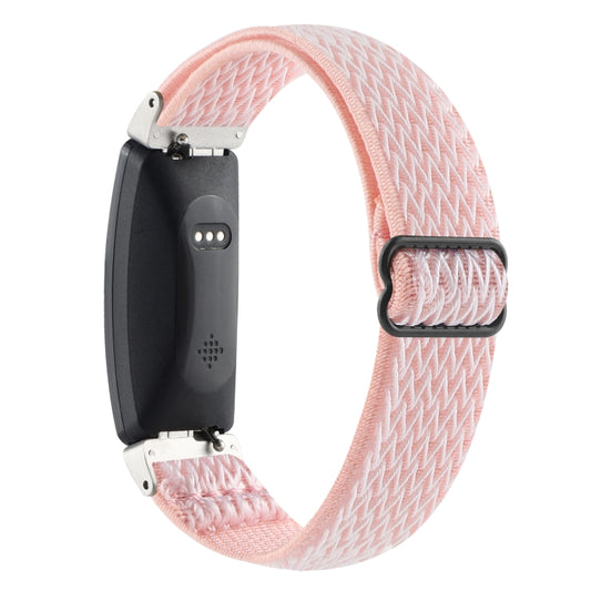 For Fitbit Inspire 2 Buckle Wave Braided Nylon Watch Band(Pink) by buy2fix