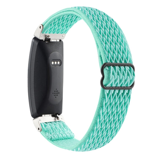 For Fitbit Inspire 2 Buckle Wave Braided Nylon Watch Band(Teal) by buy2fix