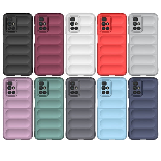 For Xiaomi Redmi 10 Magic Shield TPU + Flannel Phone Case(Dark Green) by buy2fix