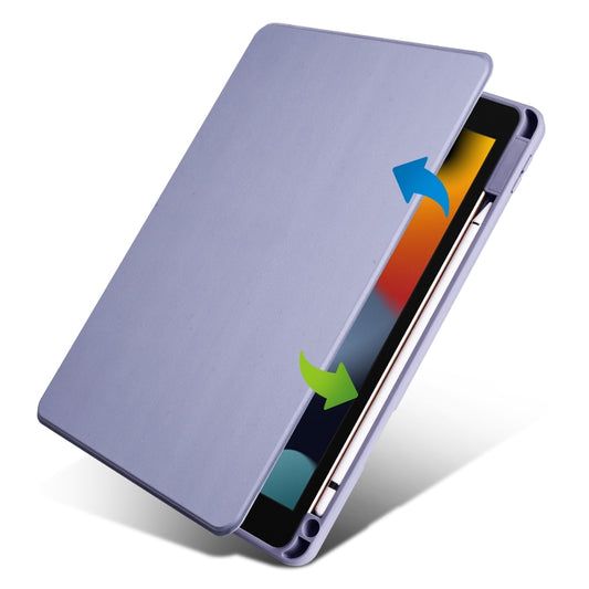 For iPad 10.2 2022 / 2021 / 2020 / 2019 Acrylic 360 Degree Rotation Holder Tablet Leather Case(Lavender Purple) - iPad 10.2 Cases by buy2fix | Online Shopping UK | buy2fix