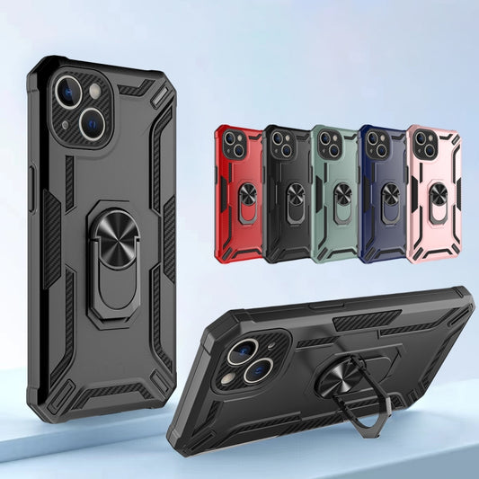 For iPhone 14 Warship Armor 2 in 1 Shockproof Phone Case(Royal Blue) by buy2fix