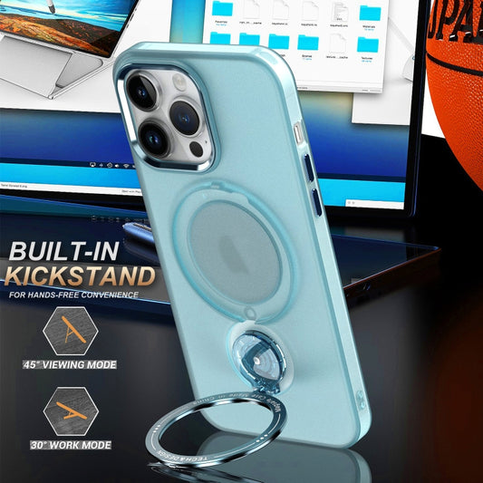 For iPhone 13 360 Degree Rotation Holder MagSafe Magnetic Phone Case(Pink) by buy2fix