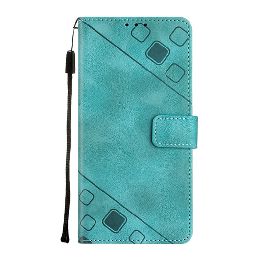 For OnePlus 11 Skin-feel Embossed Leather Phone Case(Green) by buy2fix