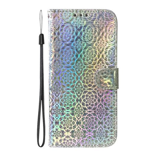 For OnePlus 11 Colorful Magnetic Buckle Leather Phone Case(Silver) by buy2fix