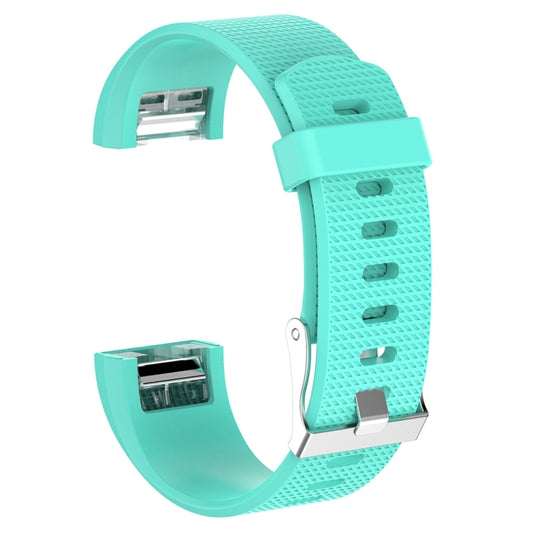 For Fitbit Charge 2 Common Texture Silicone Watch Band with Buckle, Size:S(Lake Blue) by buy2fix