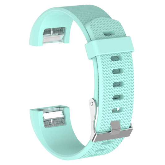 For Fitbit Charge 2 Common Texture Silicone Watch Band with Buckle, Size:L(Mint Green) by buy2fix