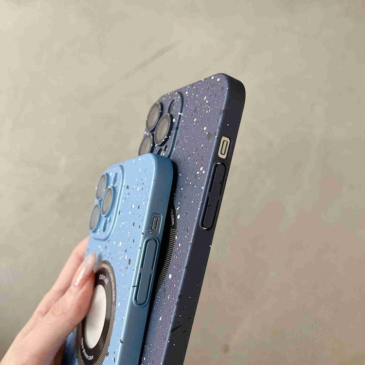 For iPhone 14 Plus Splash Ink MagSafe Magnetic Phone Case(Sky Blue) by buy2fix