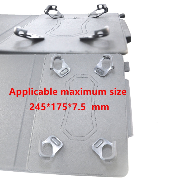 For 10 inch Suede Cross Texture Magnetic Clasp Leather Tablet Case(Red) - 10 - 11 inch by buy2fix | Online Shopping UK | buy2fix