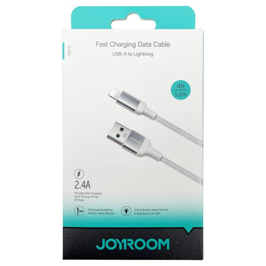 JOYROOM S-UL012A10 Extraordinary Series 2.4A USB-A to 8 Pin Fast Charging Data Cable, Cable Length:1.2m(White) by JOYROOM
