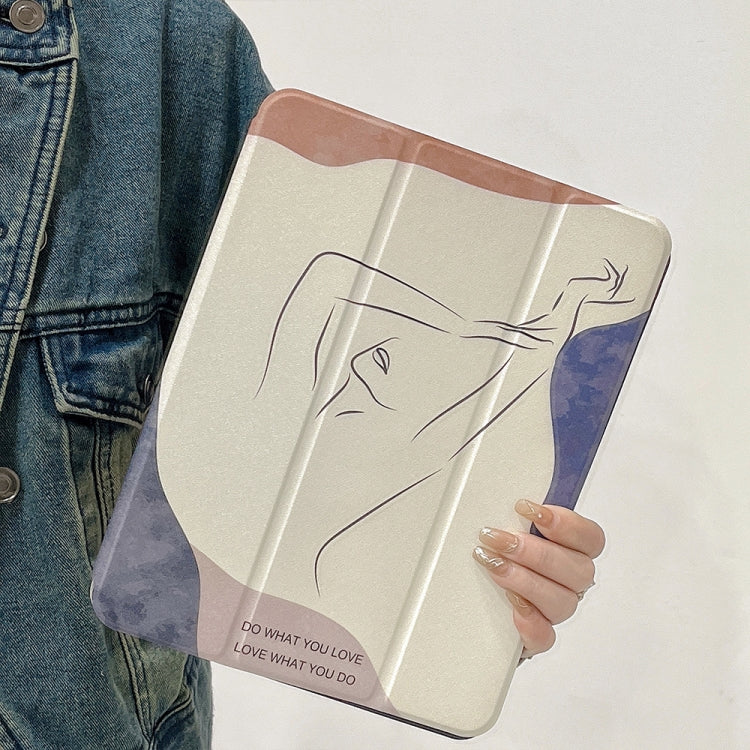 Magnetic Detachable Painted Tablet Leather Case For iPad 10.2 2021 / 2020 / 2019(Line) - iPad 10.2 Cases by buy2fix | Online Shopping UK | buy2fix