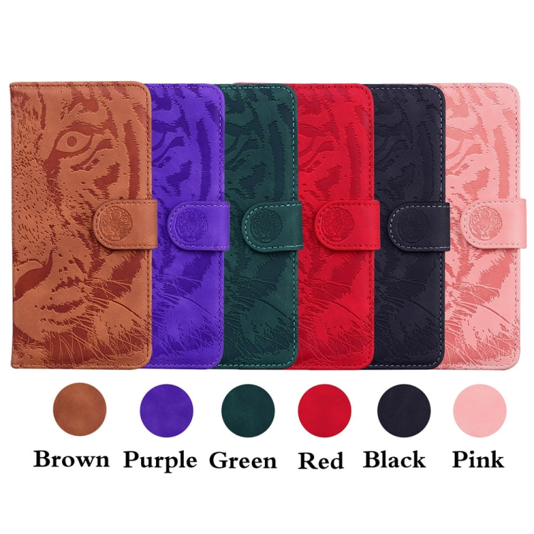 For OnePlus 11 Tiger Embossing Pattern Leather Phone Case(Green) by buy2fix