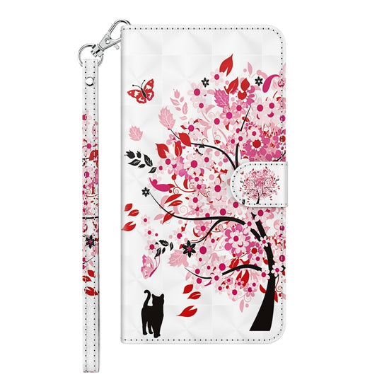 For OnePlus 11 3D Painting Pattern TPU + PU Leather Phone Case(Cat Under The Tree) by buy2fix