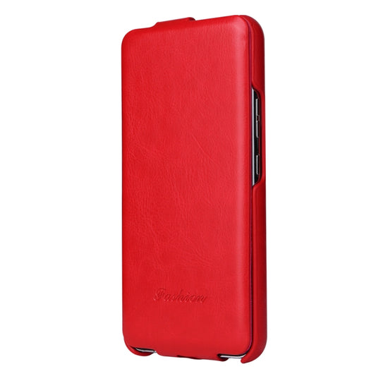 For Samsung Galaxy S23 5G Fierre Shann 64 Texture Vertical Flip PU Leather Phone Case(Red) by FIERRE SHANN