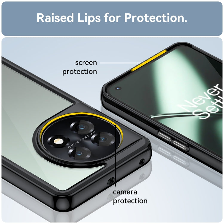 For OnePlus 11 5G Colorful Series Acrylic + TPU Phone Case(Black) by buy2fix