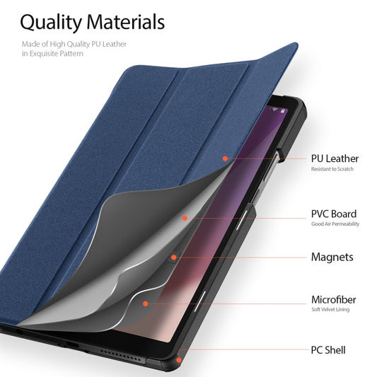 For Lenovo Tab M9 DUX DUCIS Domo Series Magnetic Flip Leather Tablet Case(Blue) by DUX DUCIS
