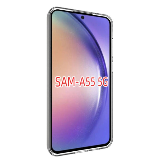 For Samsung Galaxy A55 5G Waterproof Texture TPU Phone Case(Transparent) by buy2fix
