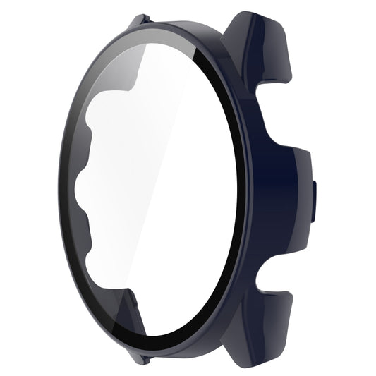 For Garmin Forerunner 265 PC + Tempered Glass Film Integrated Watch Protective Case(Ink Blue) by buy2fix