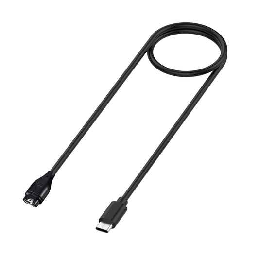 For Garmin Forerunner 265 / 265S / 965 Universal Type-C / USB-C Smart Watch Charging Cable, Length: 1m(Black) by buy2fix