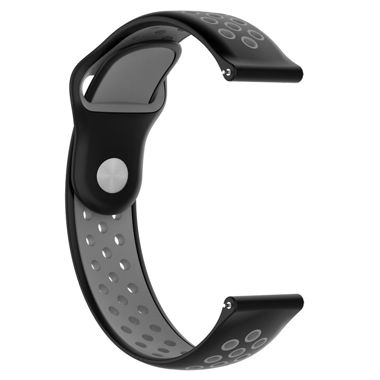 For Garmin Vivoactive3 Two-colors Replacement Wrist Strap Watchband(Black Red) by buy2fix