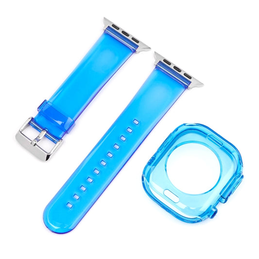 For Apple Watch Ultra 3 / 2 / 1 49mm Glacier Jelly Clear TPU Case Watch Band(Blue) by buy2fix