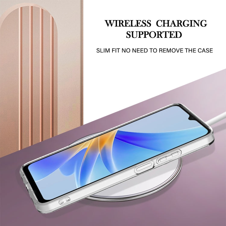 For OPPO A17 Electroplating IMD TPU Phone Case(Purple Flower) by buy2fix