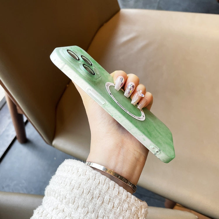 For iPhone 11 Silk Ink Pattern MagSafe PC Phone Case(Red) by buy2fix