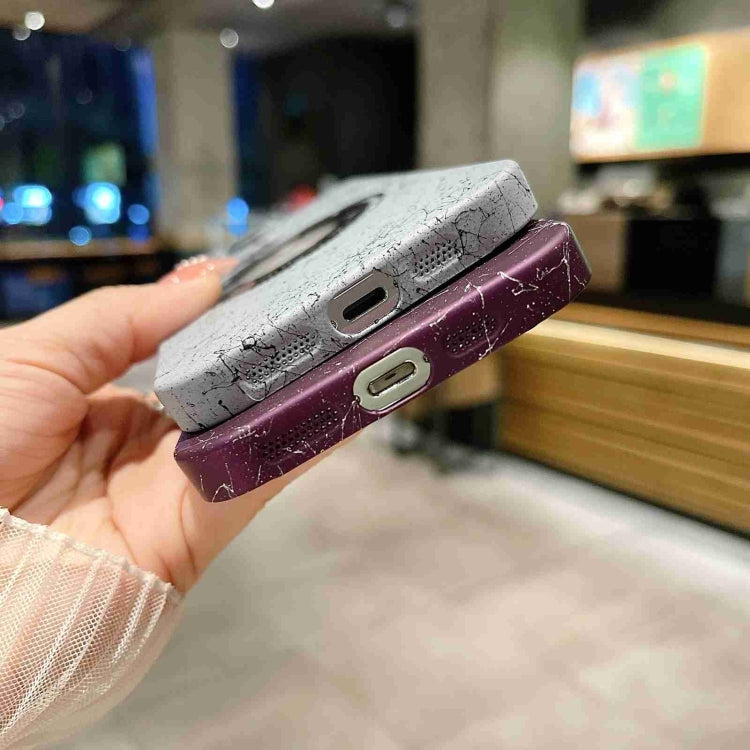 For iPhone 13 Marble Pattern MagSafe PC Phone Case(Purple) by buy2fix