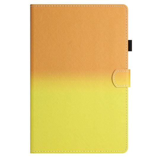 For 10 inch Universal Stitching Gradient Leather Tablet Case(Orange Yellow) - 10 - 11 inch by buy2fix | Online Shopping UK | buy2fix