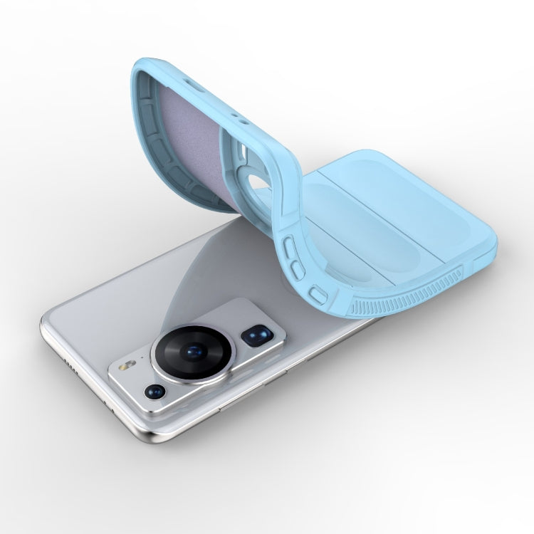 For Huawei P60 Magic Shield TPU + Flannel Phone Case(Light Blue) by buy2fix