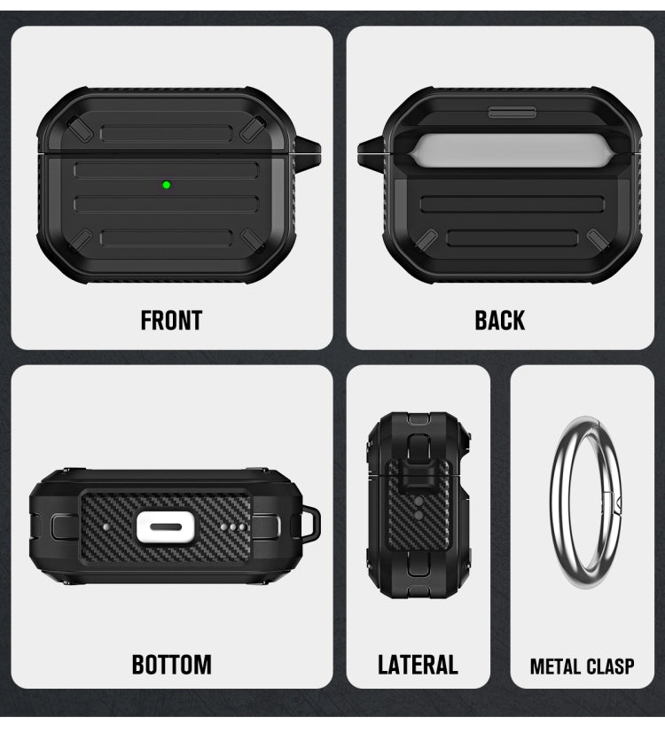 For AirPods Pro Wireless Earphones Protective Case(Cyan) by buy2fix