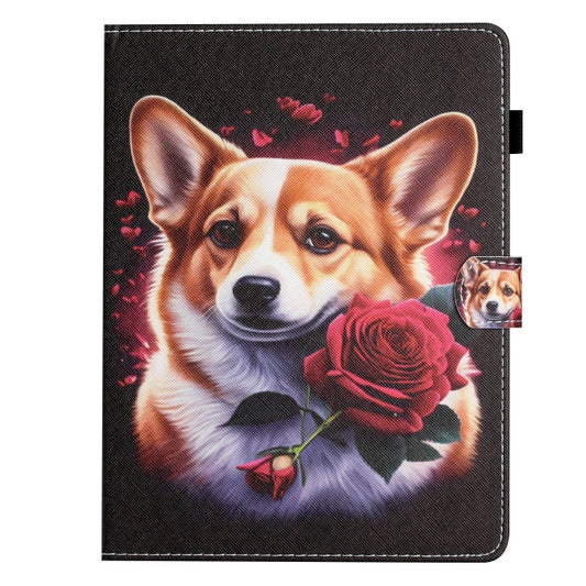 For 7 inch Coloured Drawing Stitching Leather Tablet Case(Corgi) - 7 inch by buy2fix | Online Shopping UK | buy2fix