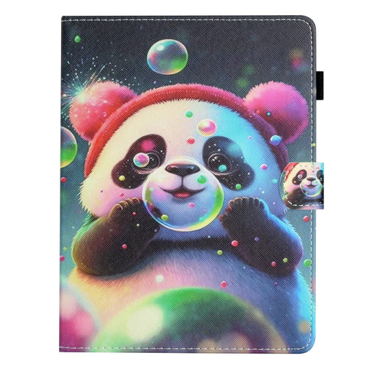 For 10 inch Coloured Drawing Stitching Leather Tablet Case(Panda) - 10 - 11 inch by buy2fix | Online Shopping UK | buy2fix