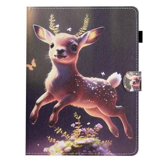 For 10 inch Coloured Drawing Stitching Leather Tablet Case(Deer) - 10 - 11 inch by buy2fix | Online Shopping UK | buy2fix
