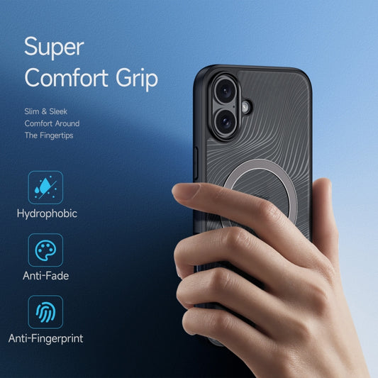 For iPhone 16 DUX DUCIS Aimo Mag Series TPU + PC MagSafe Frosted Feel Phone Case(Black) by DUX DUCIS