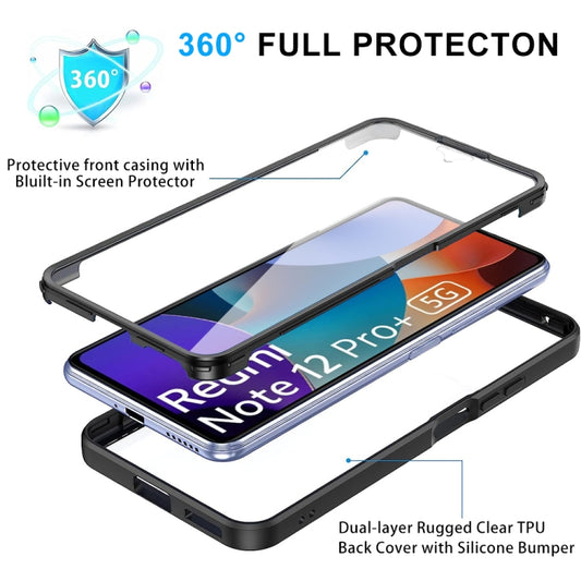 For Xiaomi Redmi Note 12 Pro 5G / Poco X5 Pro Acrylic + TPU 360 Degrees Full Coverage Phone Case(Black) by buy2fix