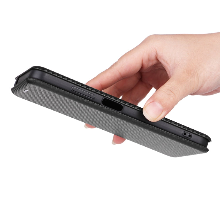 For Blackview A85 Carbon Fiber Texture Flip Leather Phone Case(Black) by buy2fix