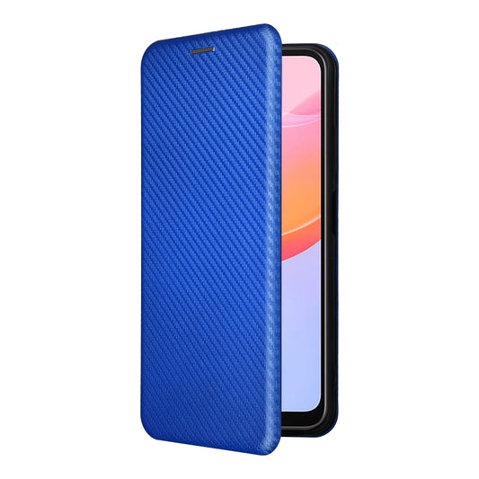 For Blackview A85 Carbon Fiber Texture Flip Leather Phone Case(Blue) by buy2fix