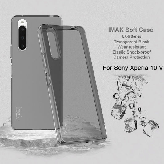 For Sony Xperia 10 V IMAK UX-5 Series TPU Phone Case(Transparent Black) by imak
