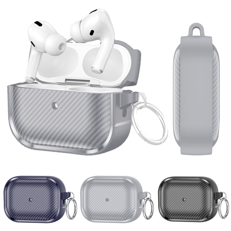For AirPods Pro Photo Frame Carbon Fiber Series Earphone Case(Black) by buy2fix