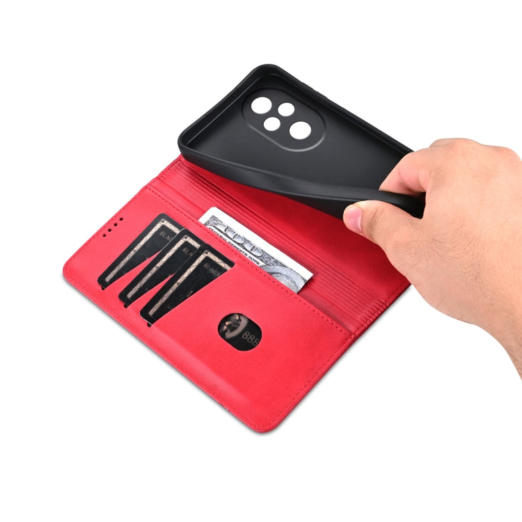 For Honor 200 Pro AZNS Magnetic Calf Texture Flip Leather Phone Case(Red) - Honor Cases by AZNS | Online Shopping UK | buy2fix