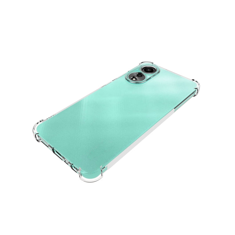 For OPPO A78 4G Shockproof Non-slip Thickening TPU Phone Case(Transparent) by buy2fix