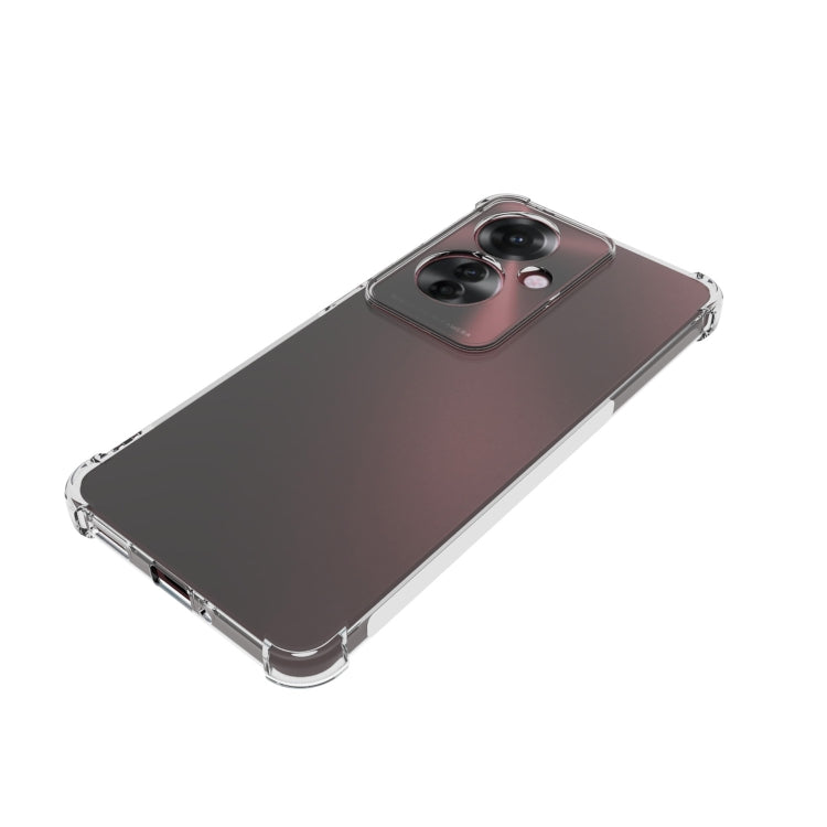 For OPPO Reno11 F 5G Global Shockproof Non-slip Thickening TPU Phone Case(Transparent) by buy2fix