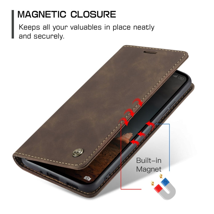 For Xiaomi Redmi 11A / 12C CaseMe 013 Multifunctional Horizontal Flip Leather Phone Case(Coffee) by CaseMe