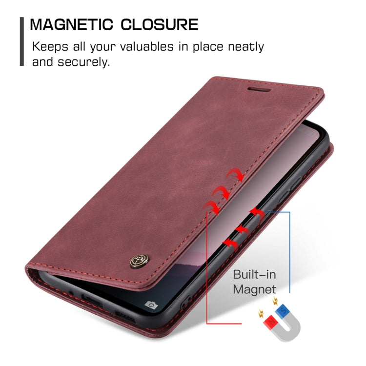 For Xiaomi Redmi 11A / 12C CaseMe 013 Multifunctional Horizontal Flip Leather Phone Case(Wine Red) by CaseMe