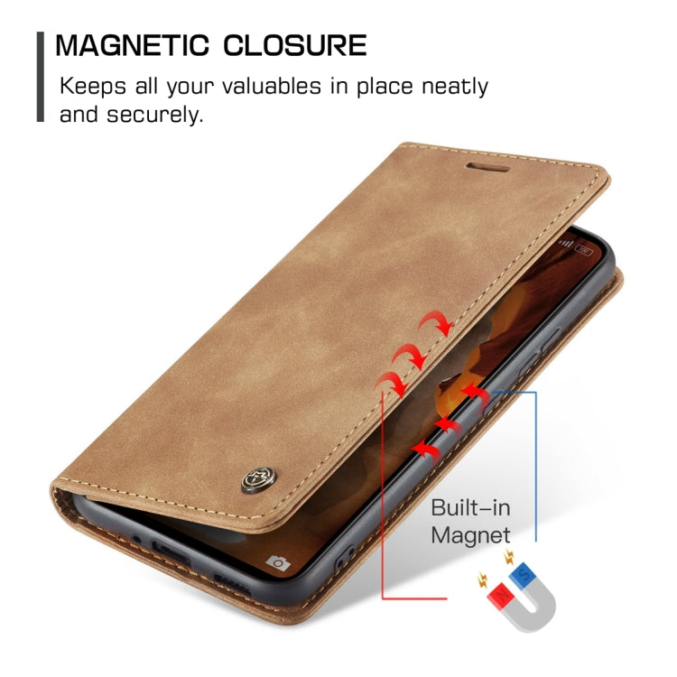 For Xiaomi Redmi 11A / 12C CaseMe 013 Multifunctional Horizontal Flip Leather Phone Case(Brown) by CaseMe
